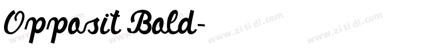 Opposit Bold字体转换